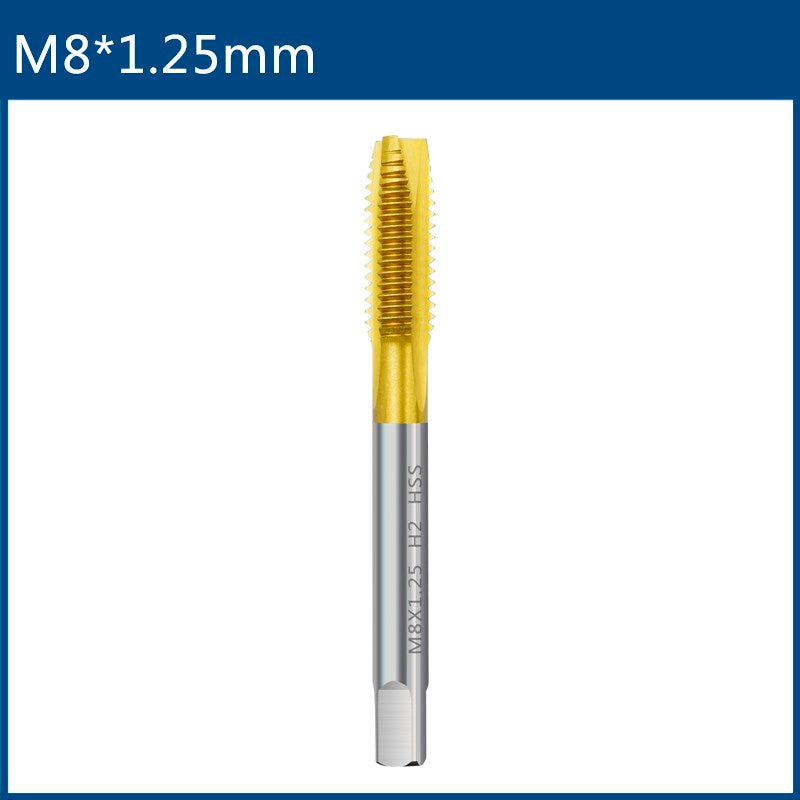 HSS Titanium Coated Metric Thread Tap Drill Bit Set Straight Flute Hand Tapping Tools For Metalwork 13