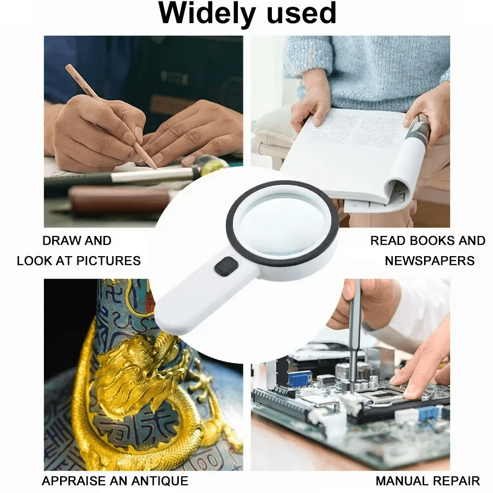 30X Illuminated Magnifying Glass With 12 LED Lights And Optional Gift Box 5