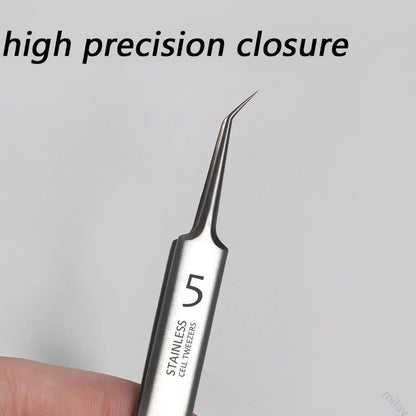 Professional German Ultra-Fine Tweezers, Blackhead Remover, Pimple Extractor & Acne Needle Tool for Spa, or Home Facial