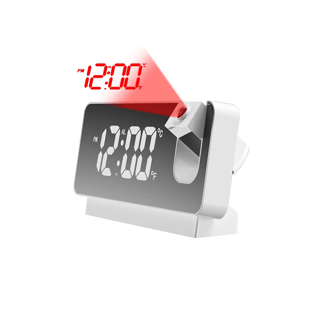 180 Degree Projection LED Alarm Clock With USB Charging And Ceiling Display 7