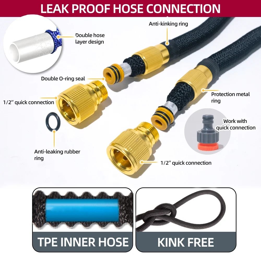 Expandable Flexible Garden Hose For Car Wash And Outdoor Use 2