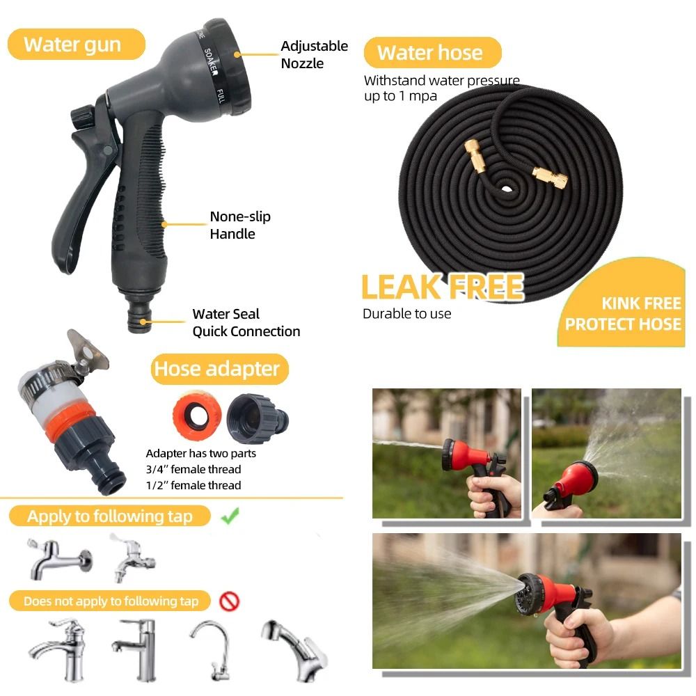 Expandable Flexible Garden Hose For Car Wash And Outdoor Use 4