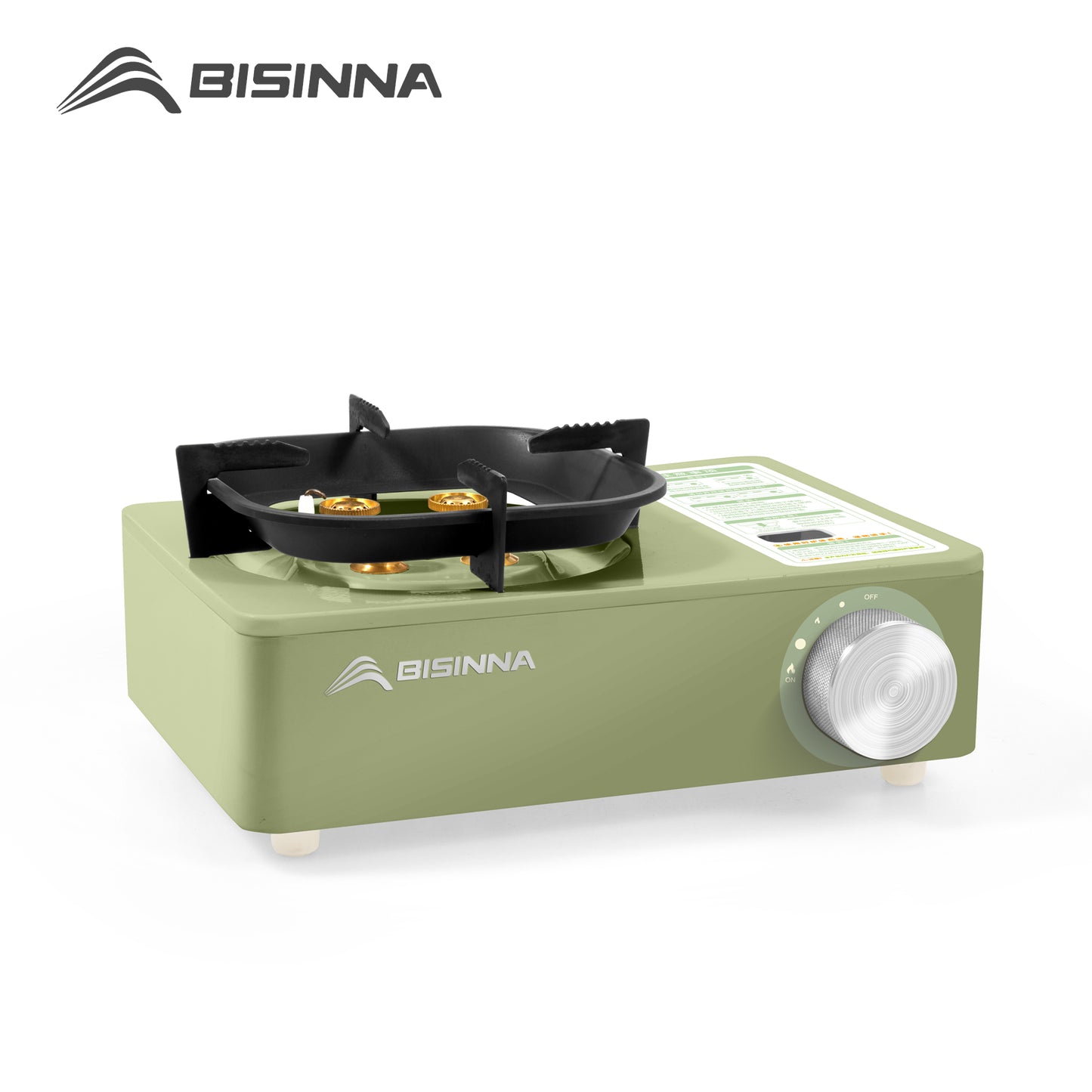 Portable Camping Gas Stove 5800W High Firepower Outdoor Cassette Burner, Windproof Design for Picnic, Hiking, Trekking