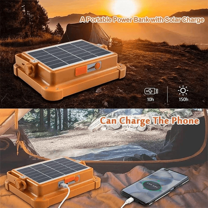 Rechargeable Solar Flood Light For Outdoor Use LED Construction Spotlight 4