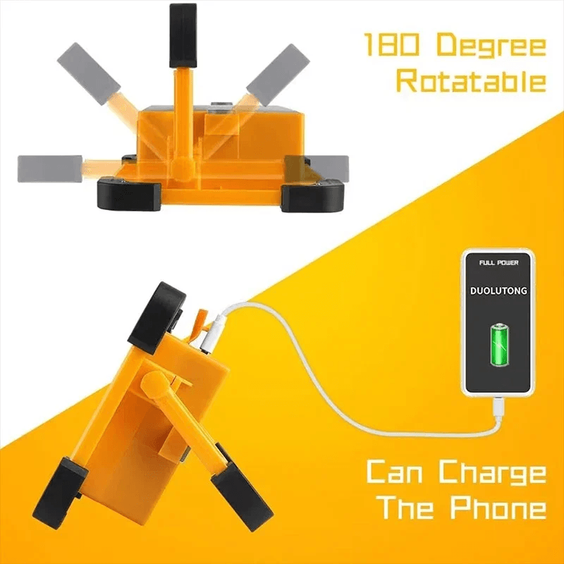 Rechargeable Solar Flood Light For Outdoor Use LED Construction Spotlight 5