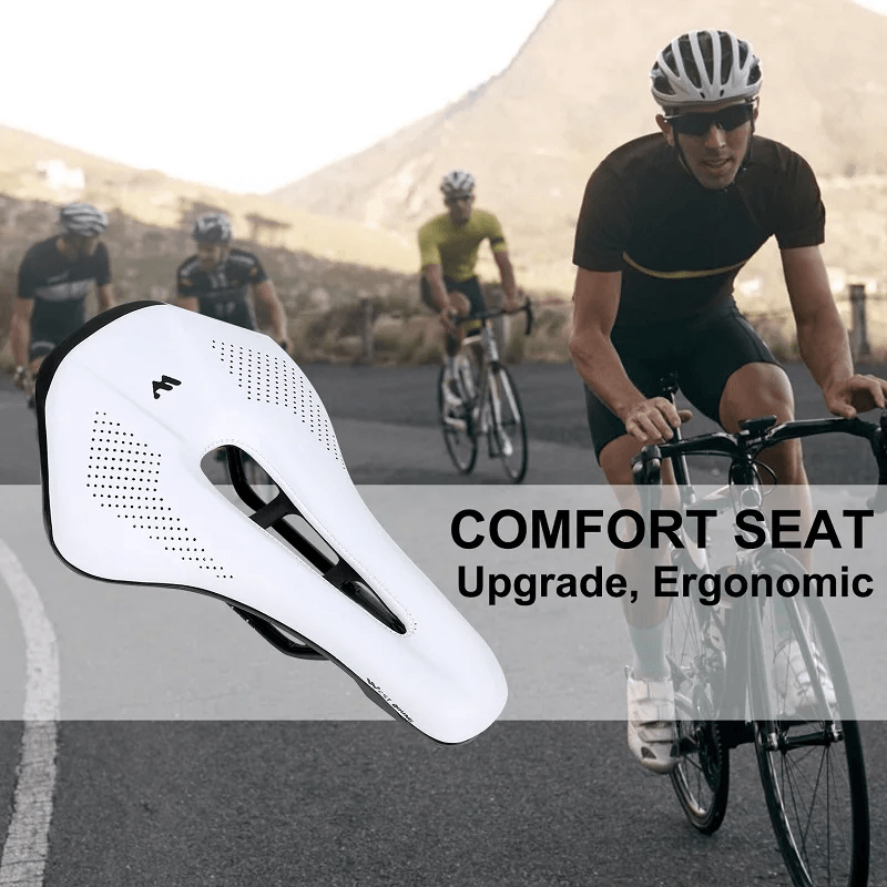 Comfortable Hollow Bike Saddle PU Leather Road Cycling Seat Cushion 1