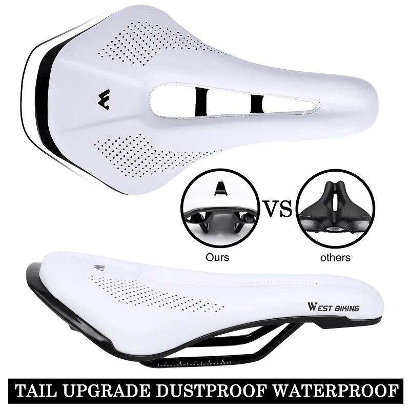 Comfortable Hollow Bike Saddle PU Leather Road Cycling Seat Cushion 3