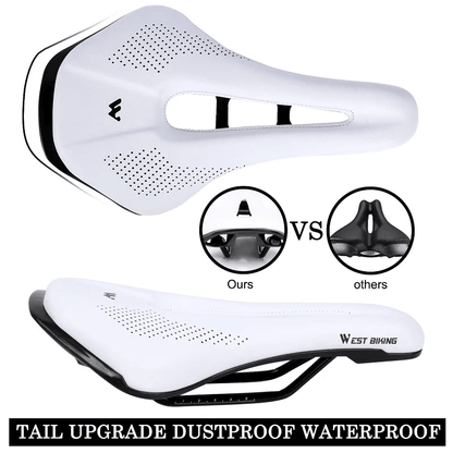 Comfortable Hollow Bike Saddle PU Leather Road Cycling Seat Cushion 3