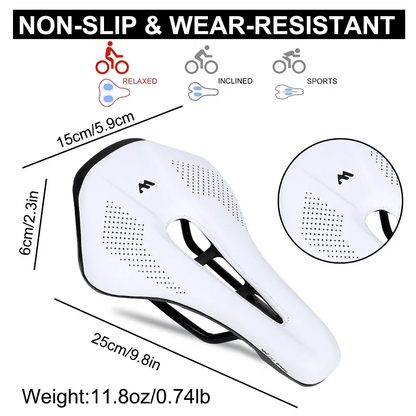 Comfortable Hollow Bike Saddle PU Leather Road Cycling Seat Cushion 5