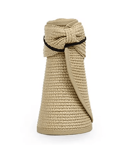 BreezeFold Wide Brim Foldable Straw Visor With UV Protection 5