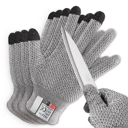 Cut-Resistant Kitchen Gloves with Touchscreen Compatibility