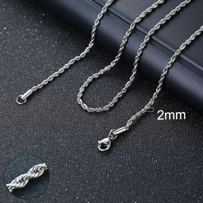 Basic Punk Cuban Chain Necklace for Men Women, Vintage Gold Solid Metal Curb Link Choker, Stainless Steel Jewelry