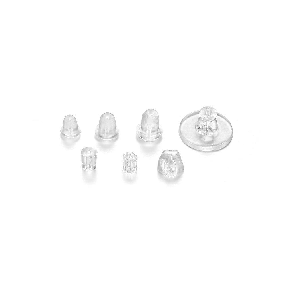 Soft Silicone Rubber Earring Back Stoppers For Stud Earrings DIY Earring Findings  Bullet Tube Ear  5