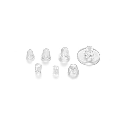 Soft Silicone Rubber Earring Back Stoppers For Stud Earrings DIY Earring Findings  Bullet Tube Ear  5