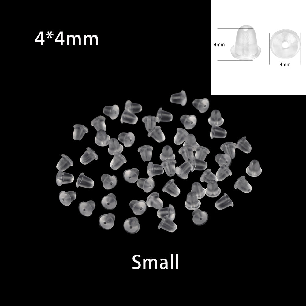 Soft Silicone Rubber Earring Back Stoppers For Stud Earrings DIY Earring Findings  Bullet Tube Ear  7