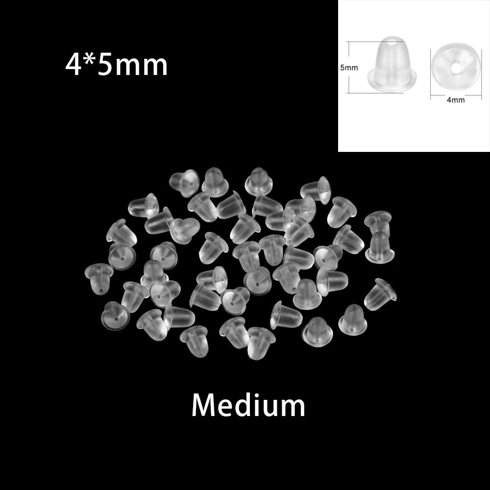 Soft Silicone Rubber Earring Back Stoppers For Stud Earrings DIY Earring Findings  Bullet Tube Ear  8