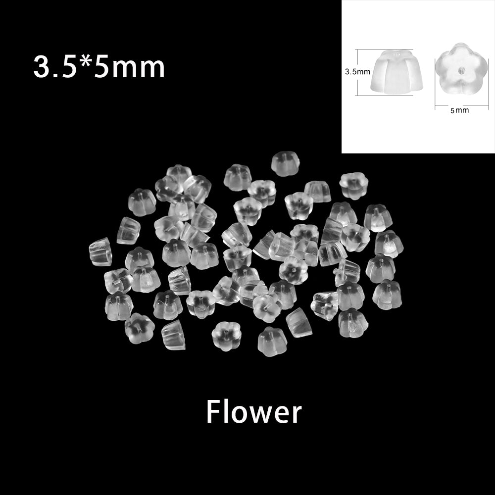 Soft Silicone Rubber Earring Back Stoppers For Stud Earrings DIY Earring Findings  Bullet Tube Ear  12