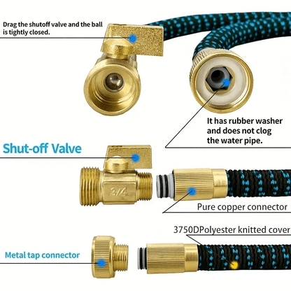 Expandable Garden Hose With Sprayer And 34 Connector  No Kinks Lightweight Flexible 4