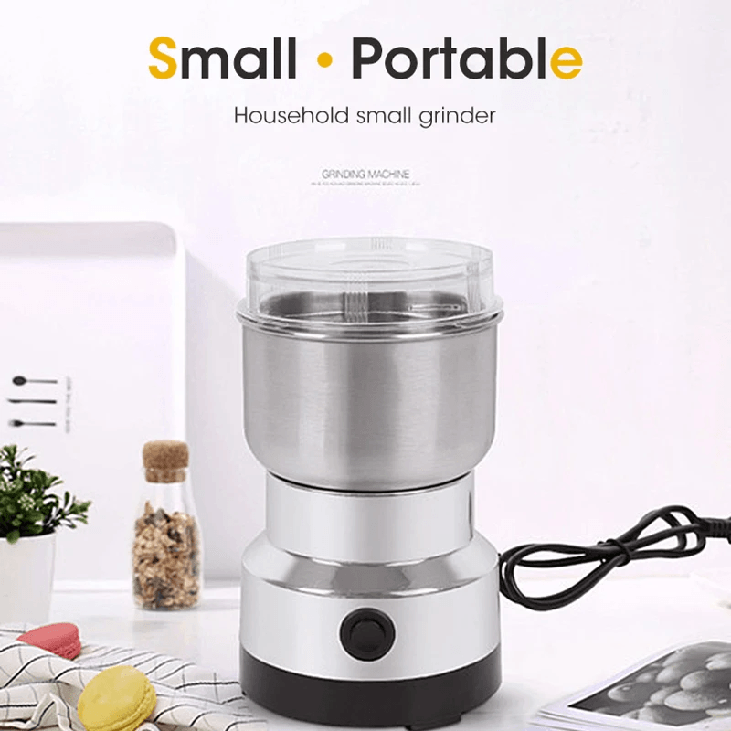 Mini Electric Grinder for Baby Food Spices and Coffee Beans – 300ml Compact Pulverizer with 2 or 4 Blades