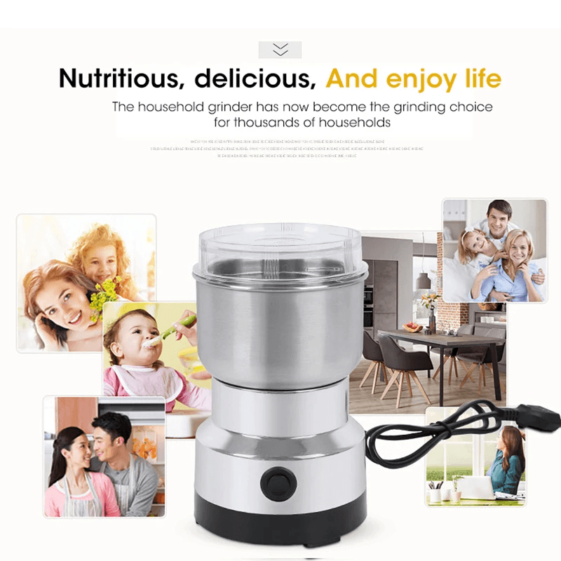Mini Electric Grinder For Baby Food Spices And Coffee Beans  300ml Compact Pulverizer With 2 Or 4 B 2