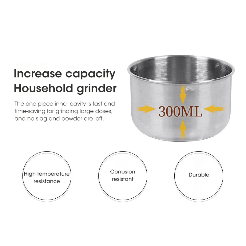 Mini Electric Grinder For Baby Food Spices And Coffee Beans  300ml Compact Pulverizer With 2 Or 4 B 4