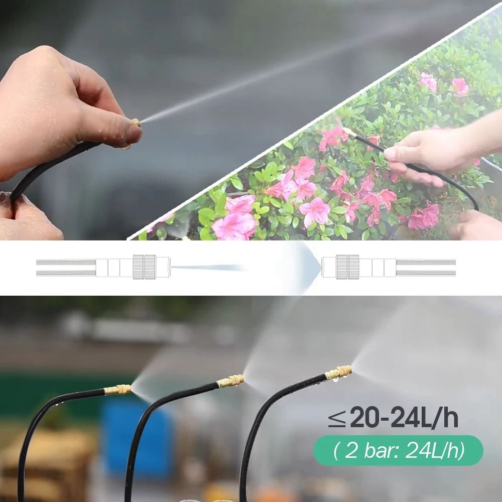 Flexible Garden Misting Cooling Kit With 8mm Hose For DIY Patio Watering And Fogging Irrigation 3