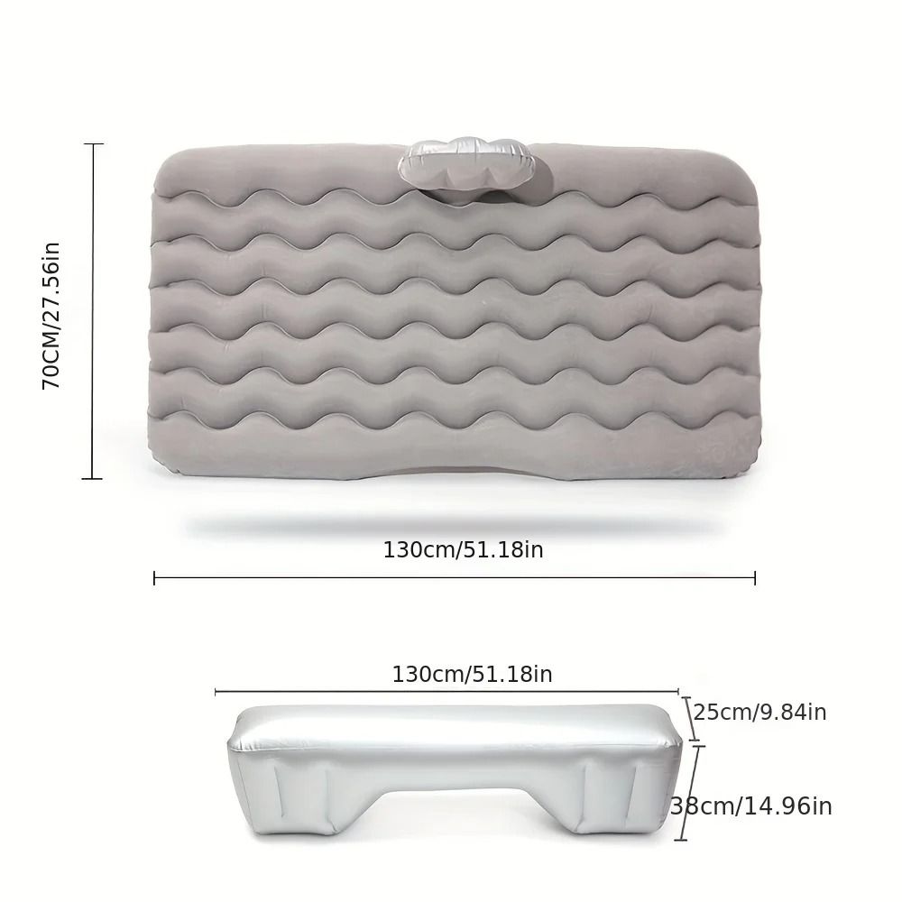 Car Air Inflatable Travel Mattress For Back Seat With Pillow And Pump For Camping And Road Trips 4