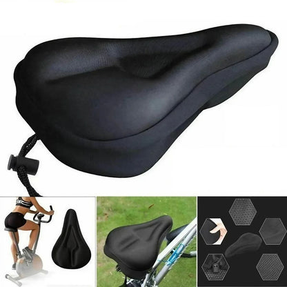 Padded Gel Bike Seat Cushion with 3D Foam Support for Mountain and Exercise Bikes