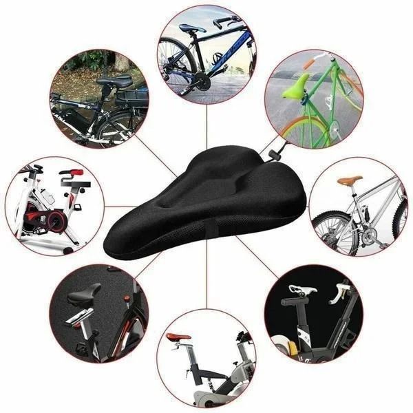 Padded Gel Bike Seat Cushion With 3D Foam Support For Mountain And Exercise Bikes 2