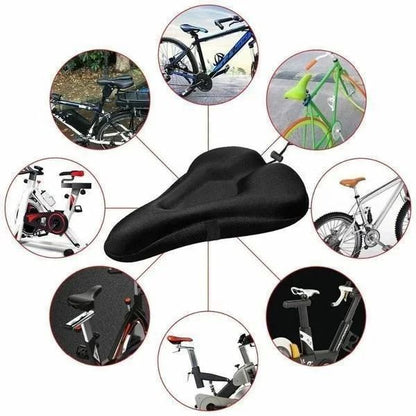Padded Gel Bike Seat Cushion With 3D Foam Support For Mountain And Exercise Bikes 2