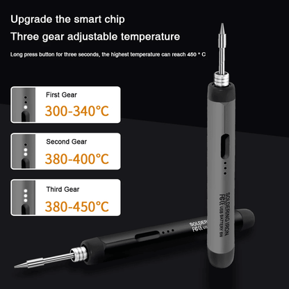 Mini USB Soldering Iron With Adjustable Temperature And Rechargeable Battery 2