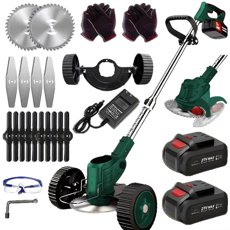 Premium 3in1 Cordless Lawn Trimmer And Weed Wacker With Dual Batteries  Grass Edger And Brush Cutte 13