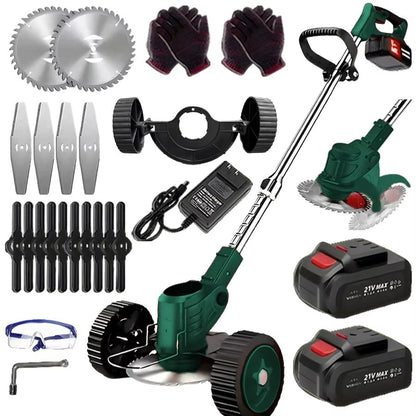 Premium 3in1 Cordless Lawn Trimmer And Weed Wacker With Dual Batteries  Grass Edger And Brush Cutte 13