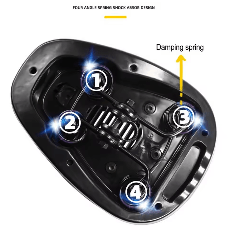ComfortRide Wide Mountain Bike Saddle With Spring Shock Absorption 1