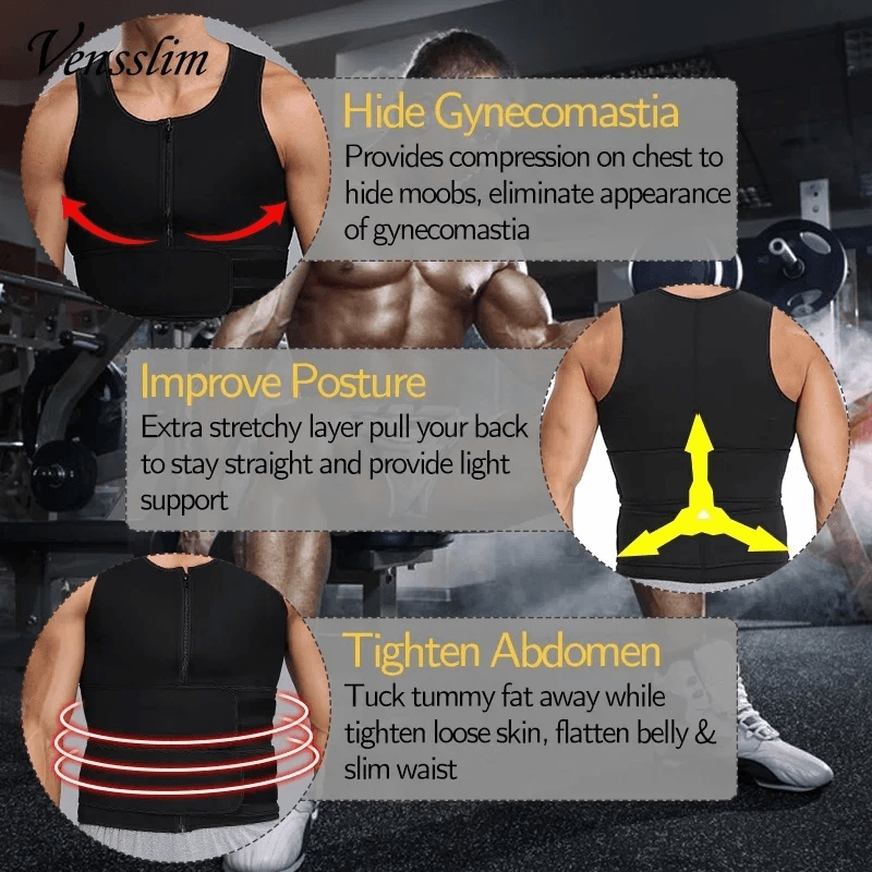 Men Slimming Waist Trainer Compression Vest 2
