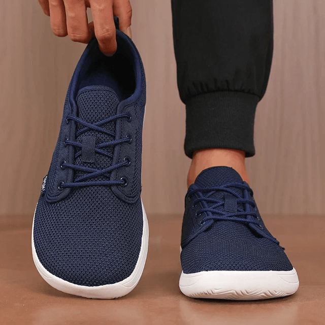 AirExpand Wide Toe Knitted Mesh Walking Shoes For Men 1