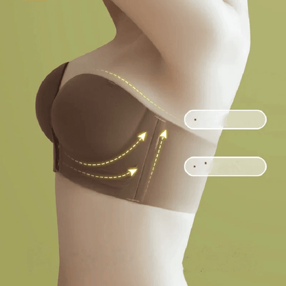 Seamless Strapless Push Up Bra With Front Closure 2