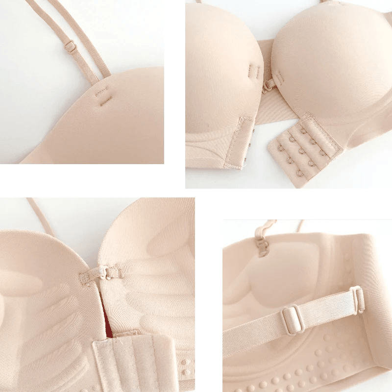 Seamless Strapless Push Up Bra With Front Closure 4