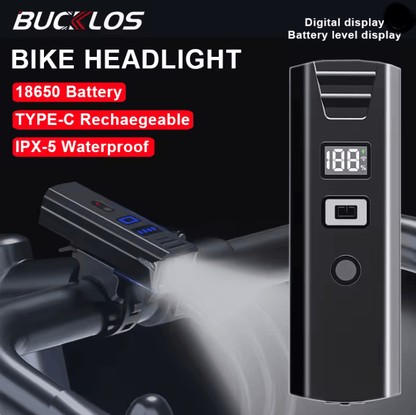Bucklos Rechargeable TypeC Bike Headlight with Electric Horn