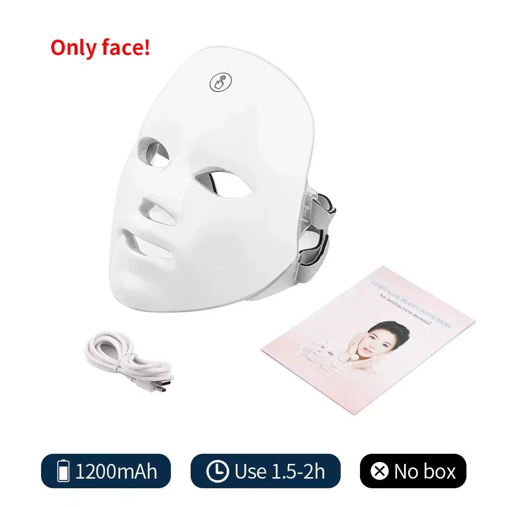 Wireless Photon Rejuvenation LED Beauty Mask 7 Color Face And Neck Therapy 8