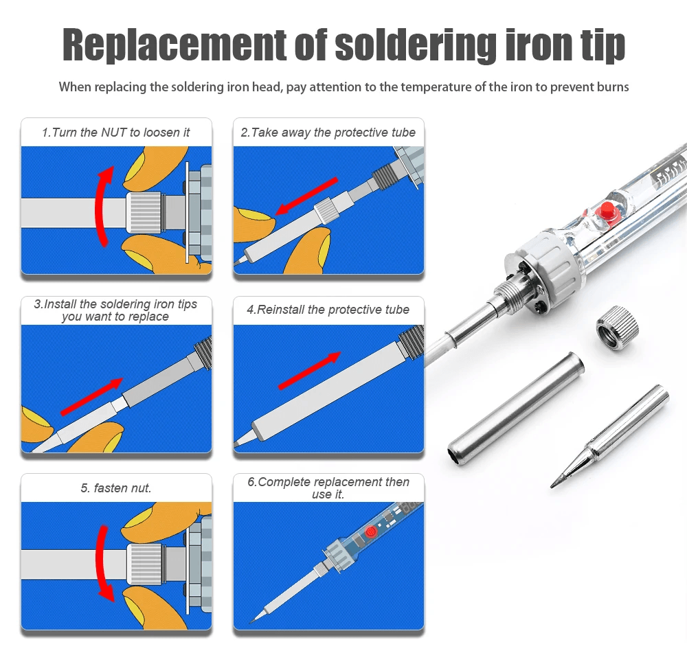 Digital Display Soldering Iron With Adjustable Temperature And Switch Control 3