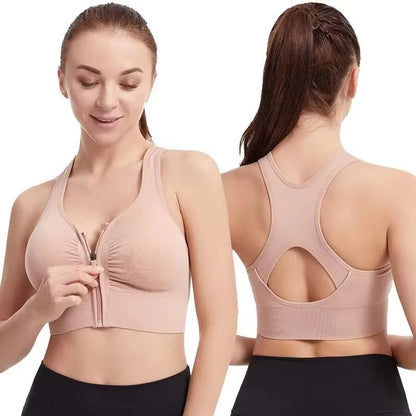EliteFit Front Zipper Sports Bra  High Support Gym And Yoga Bra 2
