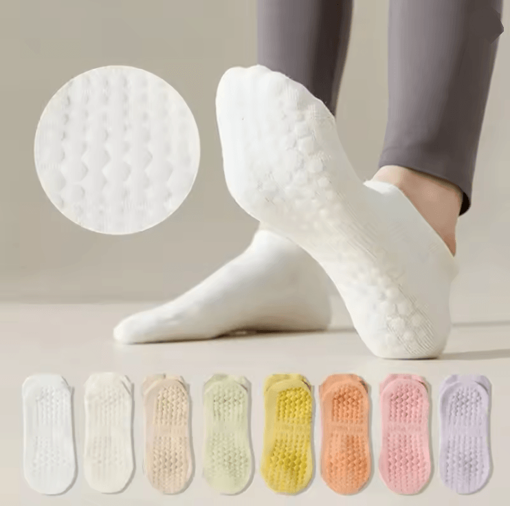 AirGrip Mesh Yoga Socks with Non Slip Sole