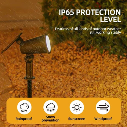 RGB Solar Landscape Spotlights with Adjustable Brightness for Garden and Yard
