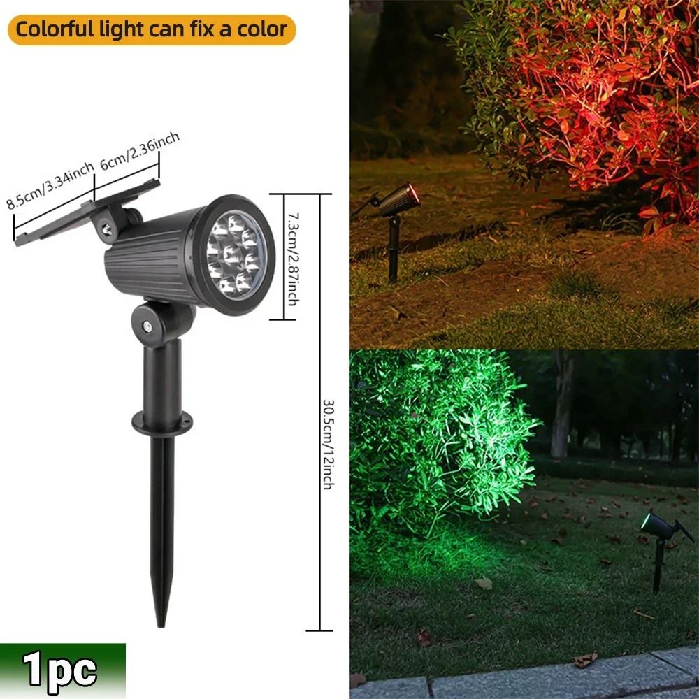 RGB Solar Landscape Spotlights With Adjustable Brightness For Garden And Yard 8