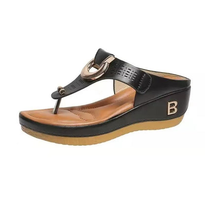 Sunlet Comfort Wedge  Big Size Women Platform Sandals 5