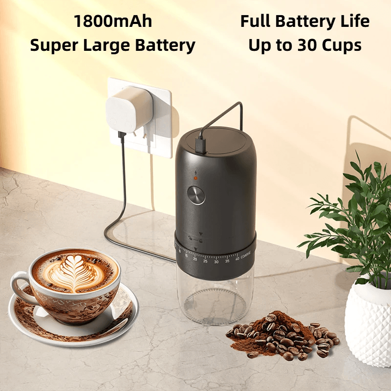 Portable Rechargeable Coffee Bean Grinder With 40 Grinding Settings 2