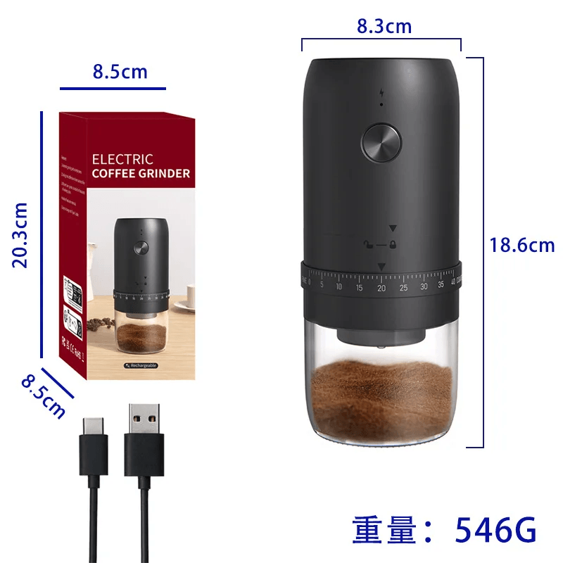 Portable Rechargeable Coffee Bean Grinder With 40 Grinding Settings 5