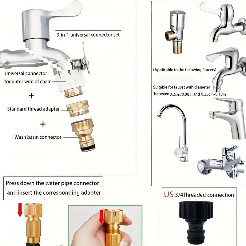 Expandable High Pressure Car Wash And Garden Hose With Adjustable Spray Gun For Outdoor Use 5