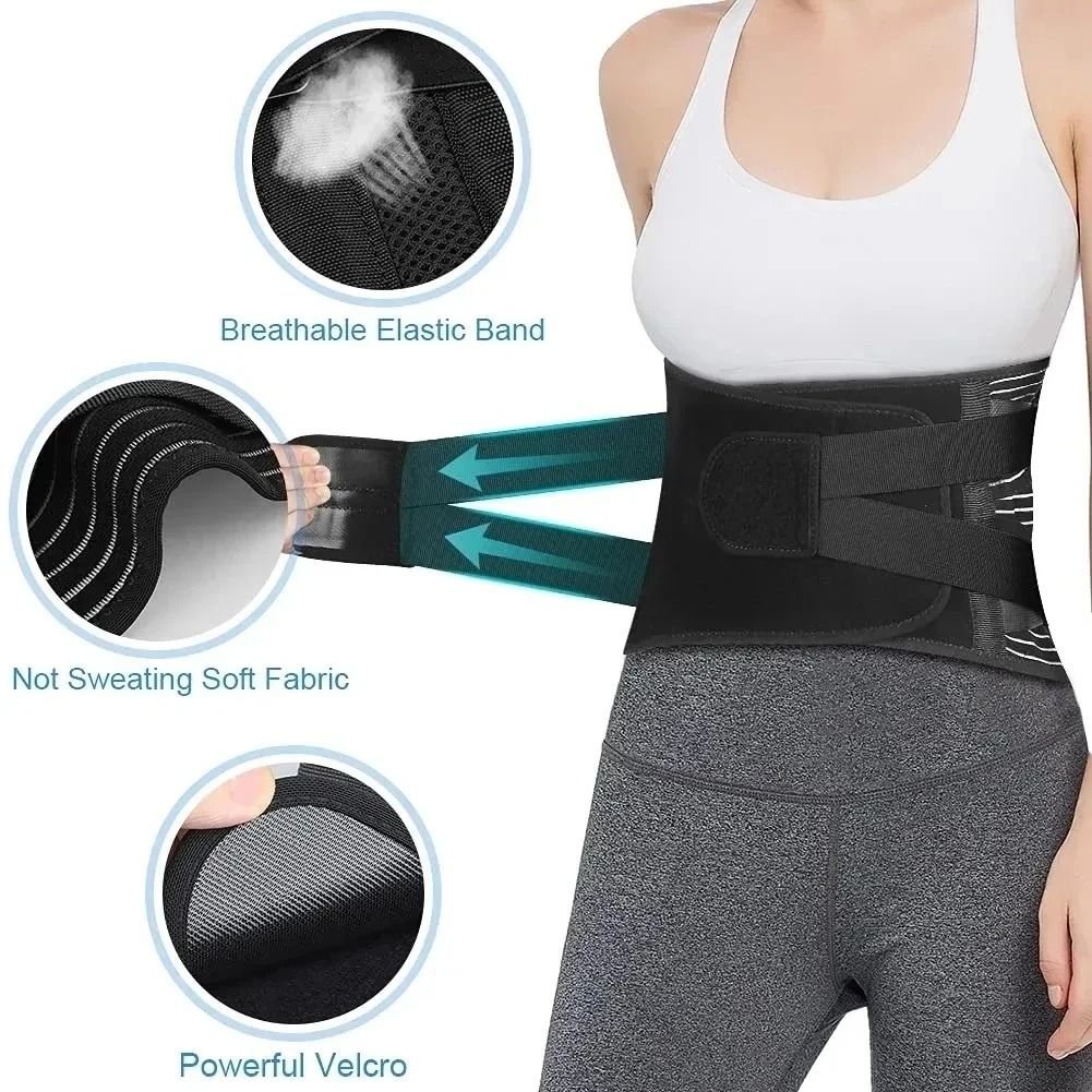 Adjustable Lower Back Brace With Lumbar Support For Pain Relief And Spine Decompression 2
